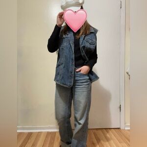 Sleeveless blue Jean Jacket